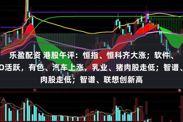 乐盈配资 港股午评：恒指、恒科齐大涨；软件、半导体、CPO活跃，有色、汽车上涨，乳业、猪肉股走低；智谱、联想创新高