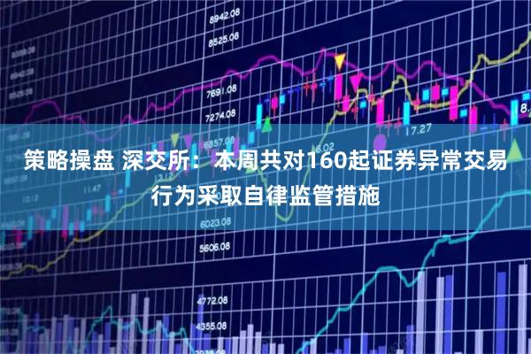 策略操盘 深交所:本周共对160起证券异常交易行为采取自律监管措施
